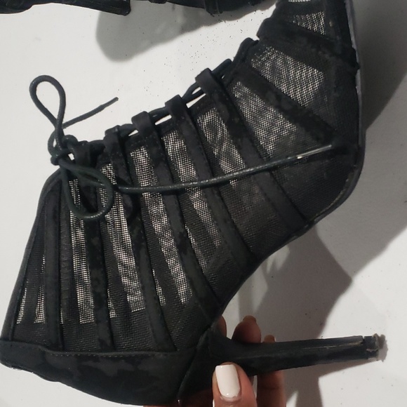 Sheer Lace up Booties - Picture 5 of 9